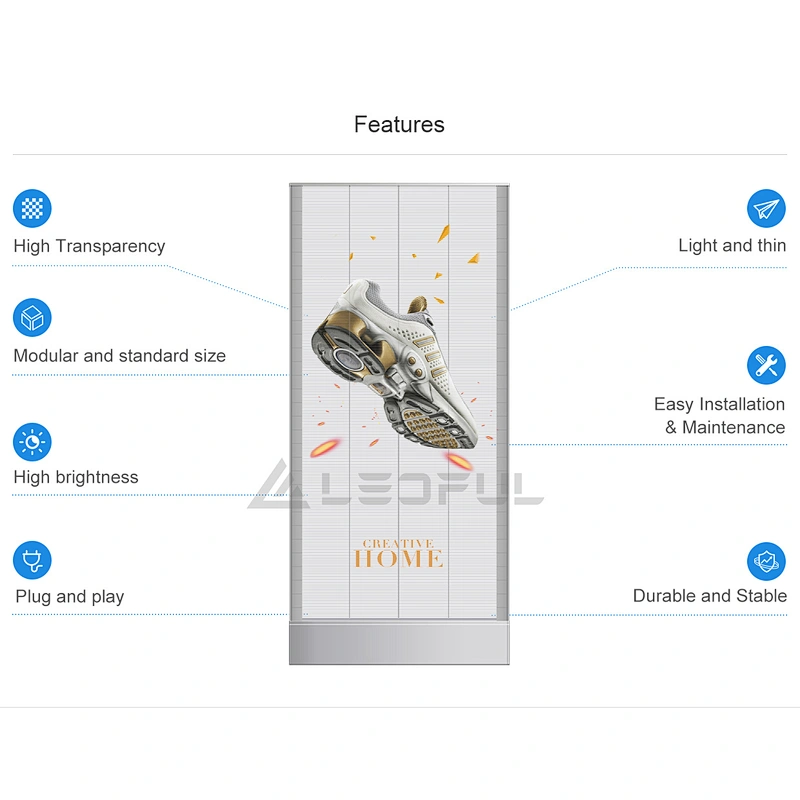 P2.95 mm Indoor Advertising LED Transparent Mesh Displays