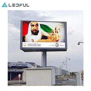 High Brightness Fullcolor waterproof P10 outdoor RGB  scrolling triangle led display cabinet video wall with CE