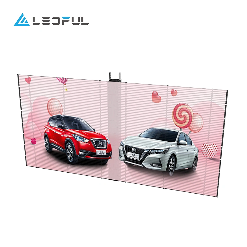 transparent curtain mesh  pakistan advertising led display screen transparent