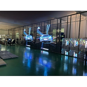 P10.4mm bracket thin LED transparent glass wall screen for windows