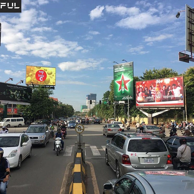 light&thin front service p10 outdoor advertising LED display for wall/OOH/building