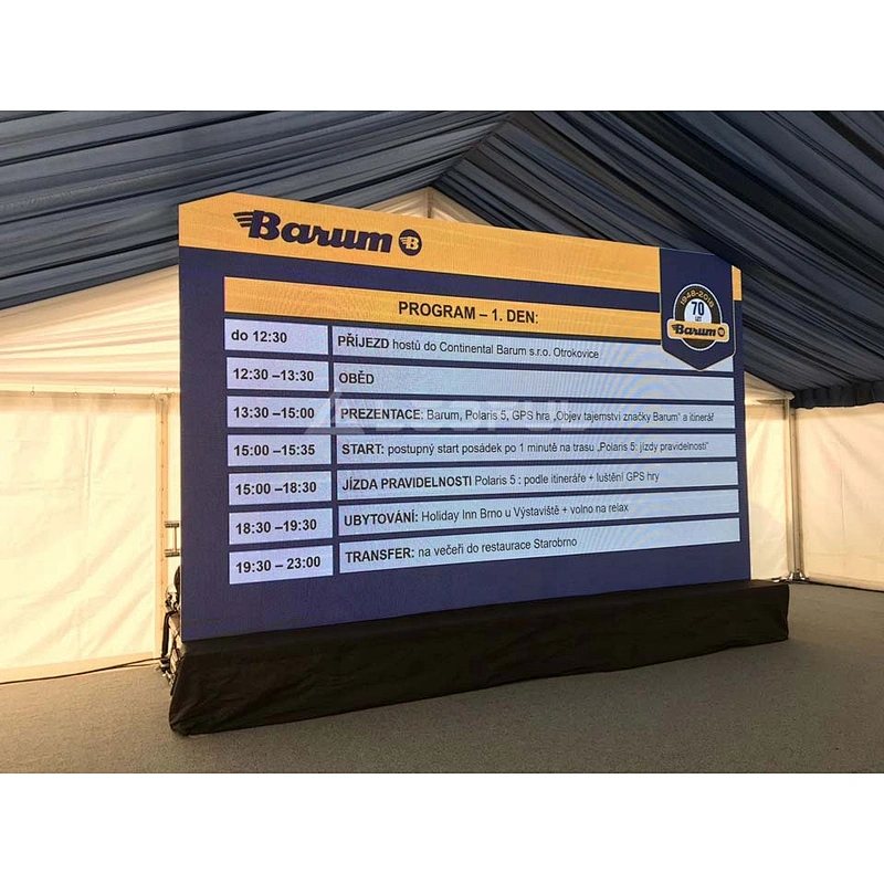 P4.8mm die aluminum cabinet curved rental LED video wall