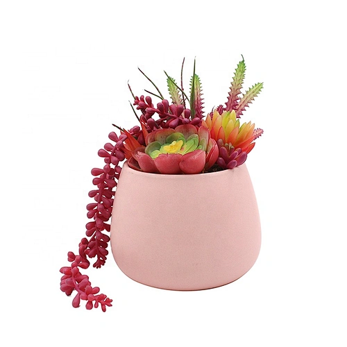 Home Garden Balcony Decorations pink artificial Artificial Succulents
