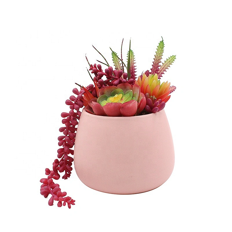 Home Garden Balcony Decorations pink artificial Artificial Succulents