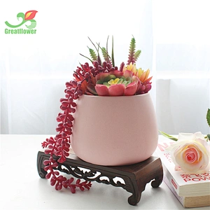 Home Garden Balcony Decorations pink artificial Artificial Succulents