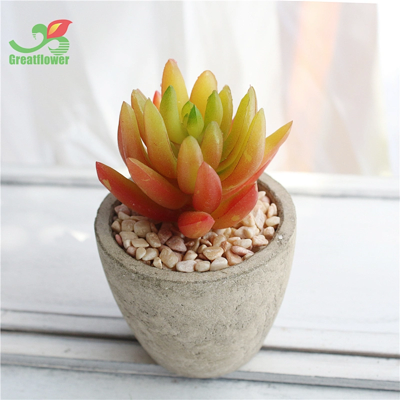 3pcs Fake Artificial Flower Potted Succulent Plants Mini Bonsai Set Decors Ornaments For Home Office