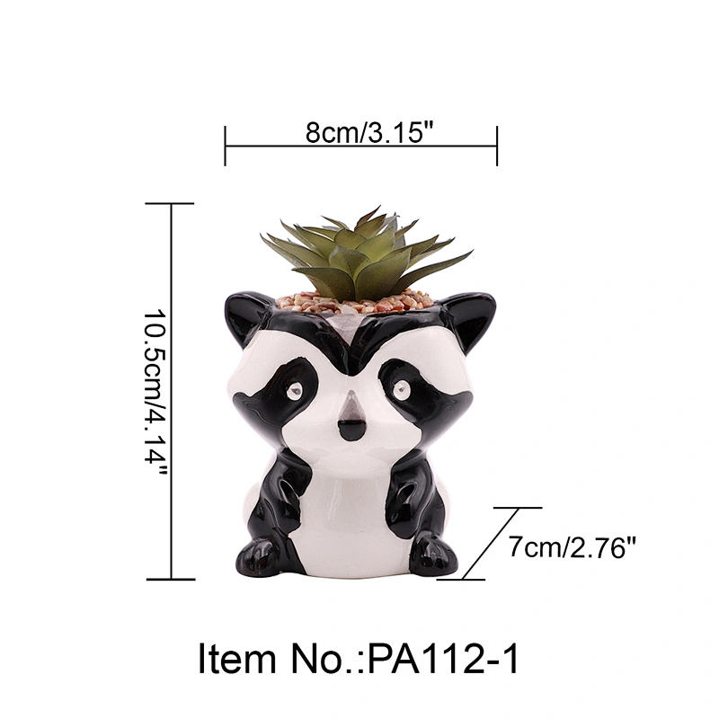 6 Animal Ceramic Pot Planters Cute Artificial Succulent Office Kitchen Home Decor Gift For Friends
