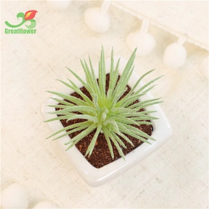 Succulent Potted Plants Faux Greenery Creative Ornaments for Garden Office Decor &Greenery