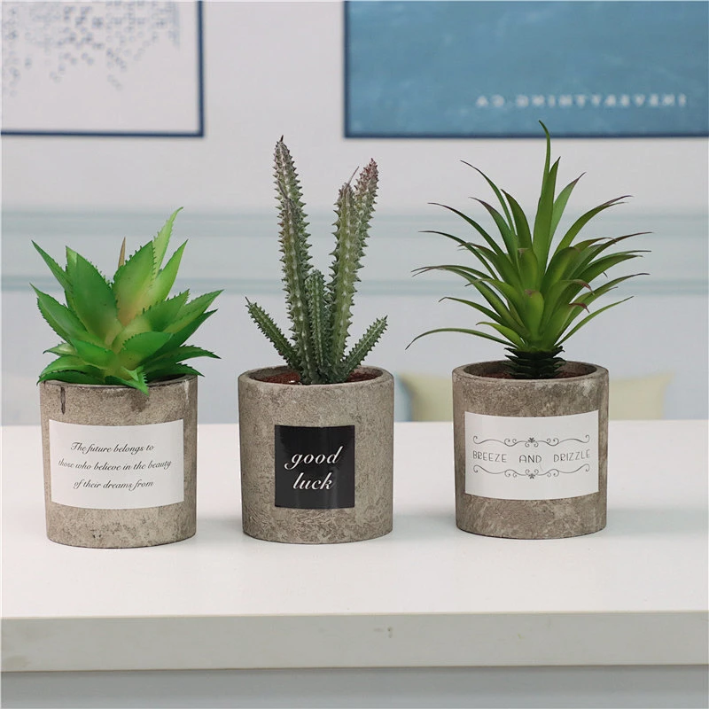 Mini Artificial Succulent Plants 3 Pack Faux Succulent Plants Potted House Table Decor