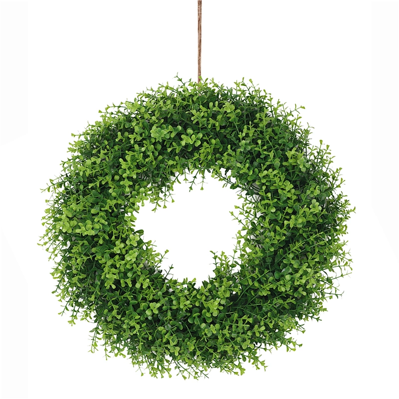 Green Artificial Plants Door Decoration Wall Hanging Wreath