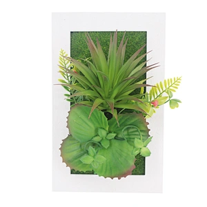 3D Greenery Hanging Wall Artificial Plants Frame for Room Backdrop