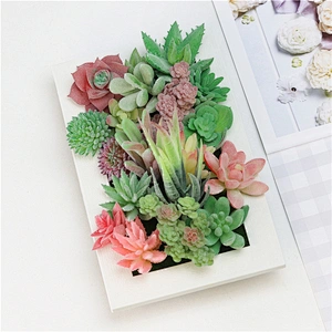 3D Greenery Hanging Wall Artificial Plants Frame for Room Backdrop