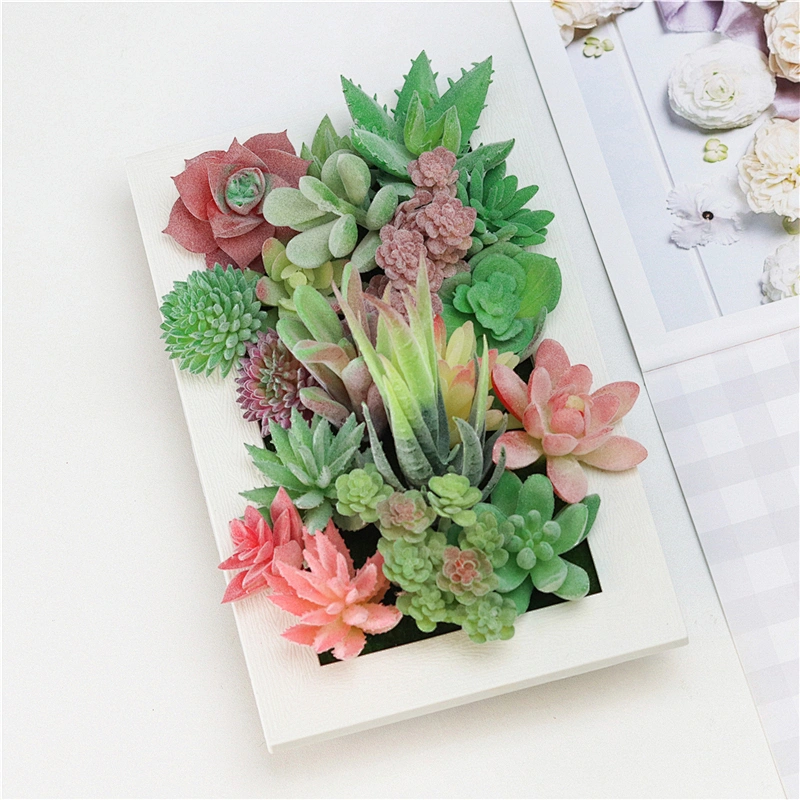 3D Greenery Hanging Wall Artificial Plants Frame for Room Backdrop