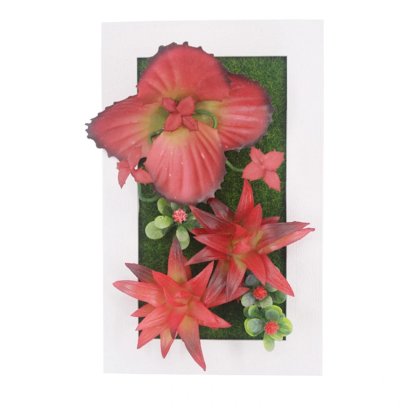 3D Greenery Hanging Wall Artificial Plants Frame for Room Backdrop