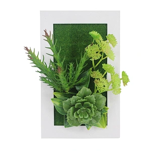 3D Greenery Hanging Wall Artificial Plants Frame for Room Backdrop