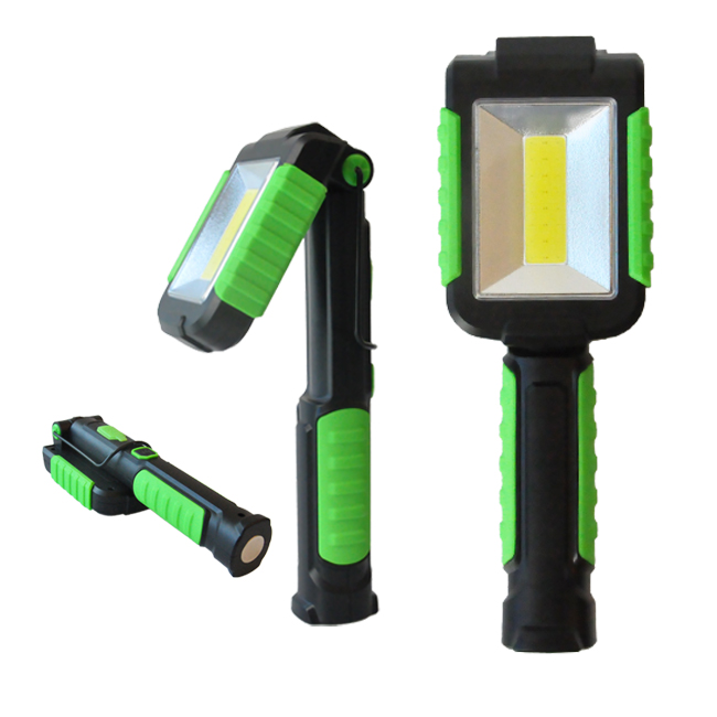 5W Flexible Magnetic Folding Cob Work Light Portable Work Shop Light Led Lamp AAA Battery