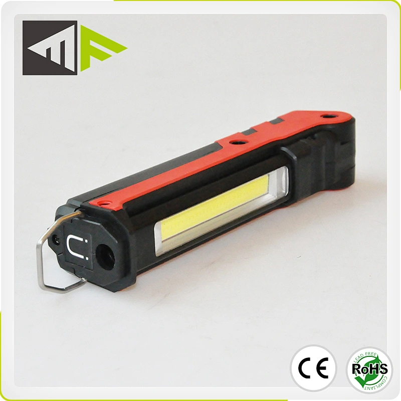 2 Work Ways New COB LED Temporary Work Light Retractable Magnetic Base and Foldable Flashlight
