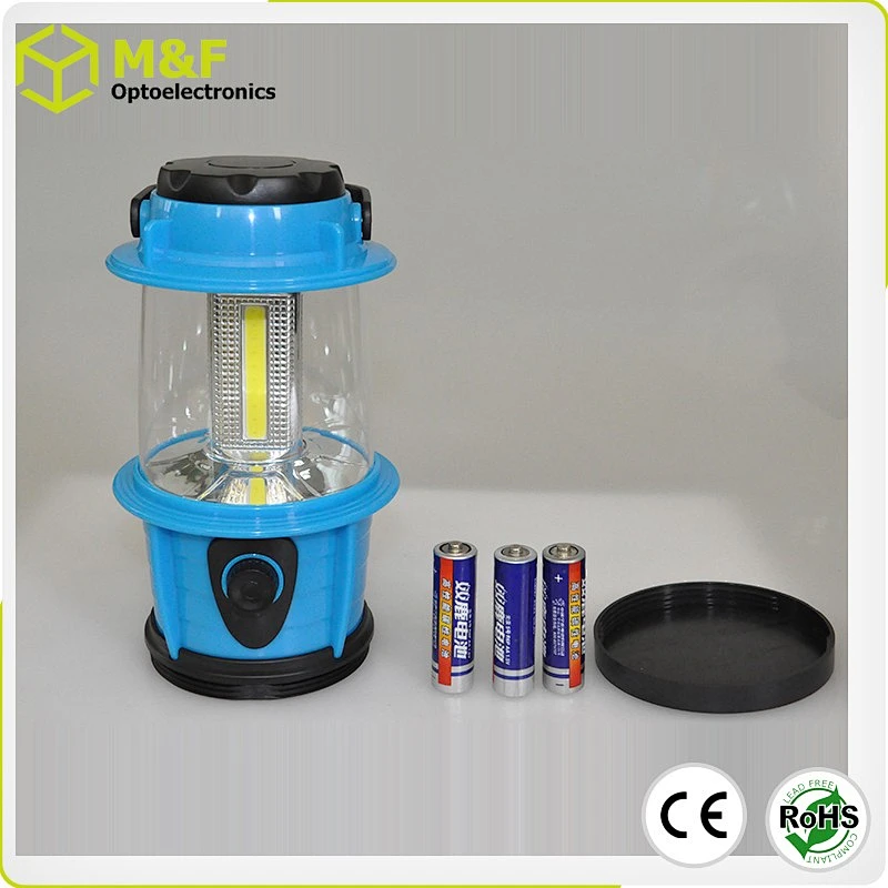 Handle Portable 3W COB Camping Light AAA Battery Dimmer Switch LED Lantern