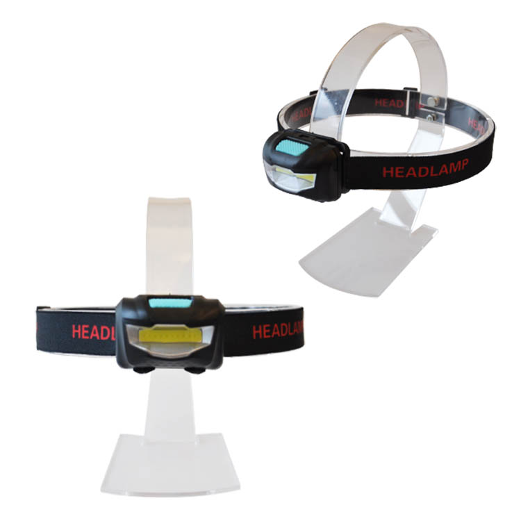 3W Light Weight Portable Size 3W Plastic Headlamp with 3 AAA Cells
