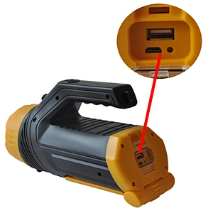 Portable Multi-function Long Range High Power Hunting Boat Searchlight with Foldable Flood Light Panel