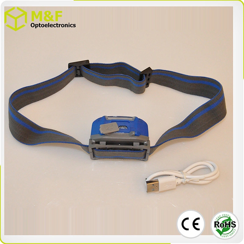 Smart COB Sensor Headlight Motion Sensor Headlamp with Red Emergency  Light