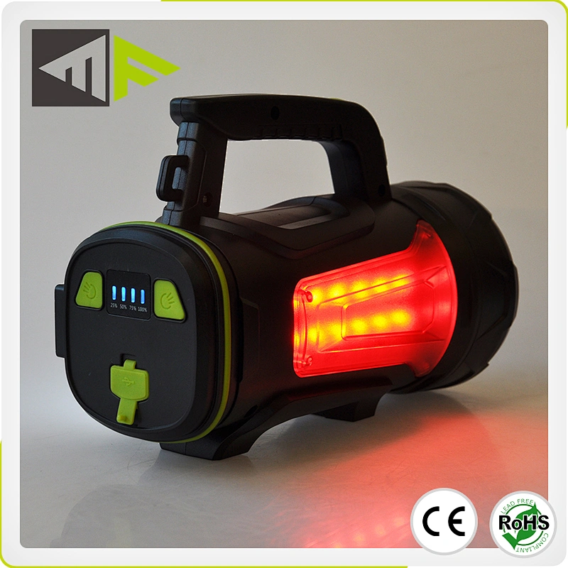5W Handy Brite Spotlight USB Rechargeable Outdoor Spot Flashlight Torch Red Emergency Light