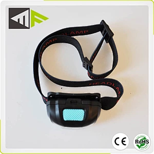 3W Light Weight Portable Size 3W Plastic Headlamp with 3 AAA Cells