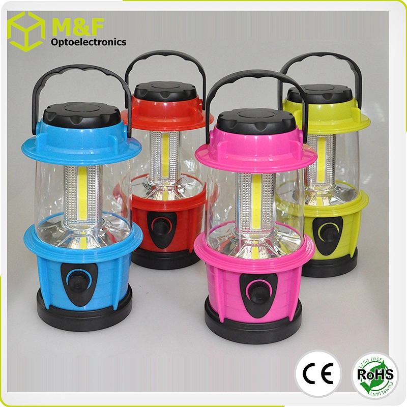 Handle Portable 3W COB Camping Light AAA Battery Dimmer Switch LED Lantern