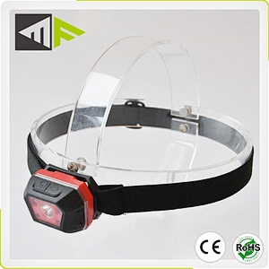 Small IPX6 Waterproof Rubberized LED USB Motion Sensor Light Headlight with Red Light