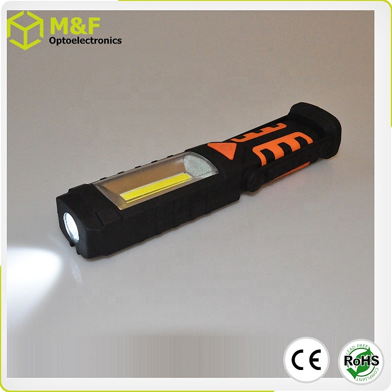 Mechanic COB Led Work Light Magnet Inspection Hand Tool Rechargeable With Triangle Red Flashing LED