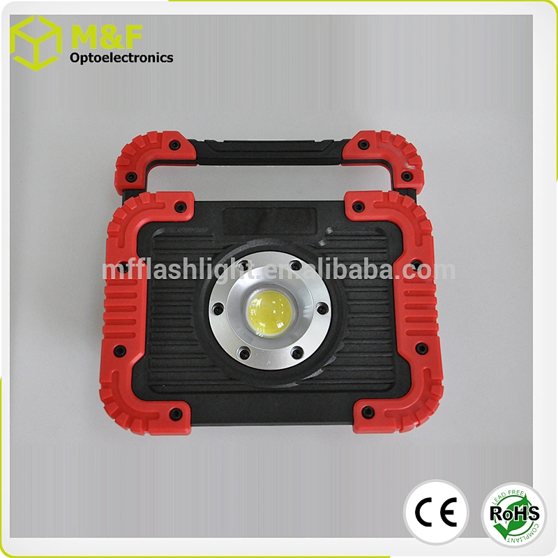 6000K 10W COB LED Rechargeable Job Site Light with Stand Ningbo Work Light Torch 750Lumens for Car Truck