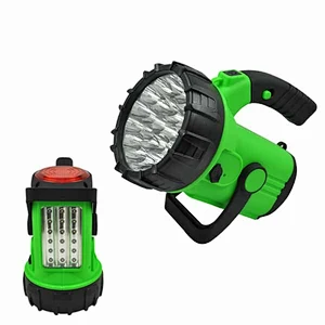 Rechargeable 23+18 LED Handheld Spotlight Outdoor Portable Searchlights Torch  With Red Emergency Light