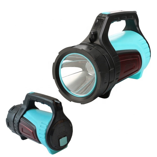 5W Super Bright Big Flashlight Outdoor Long Beam Spot Rechargeable Hand Lamp with Power Bank