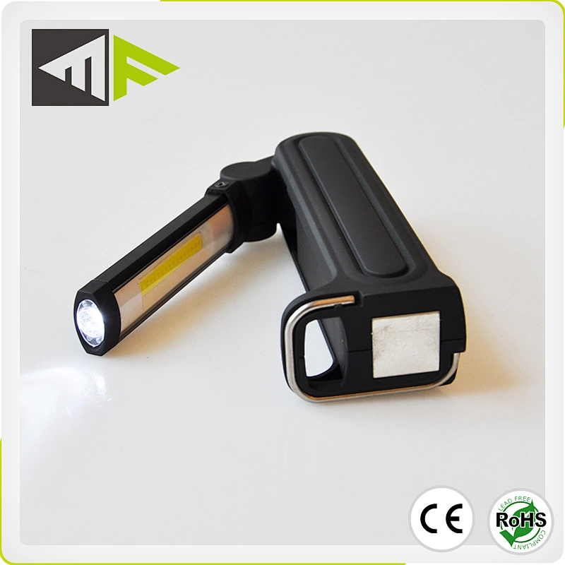 Rechargeable 90 Rotation Led Inspection Folding Magnetic COB Working Light with Hanger
