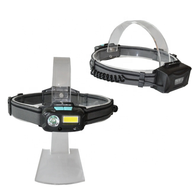 3W Multifunctional Sensor Head Light Rechargeable COB Red Light headlamp with Back Red LED