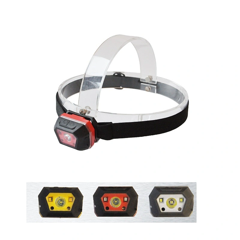Small IPX6 Waterproof Rubberized LED USB Motion Sensor Light Headlight with Red Light