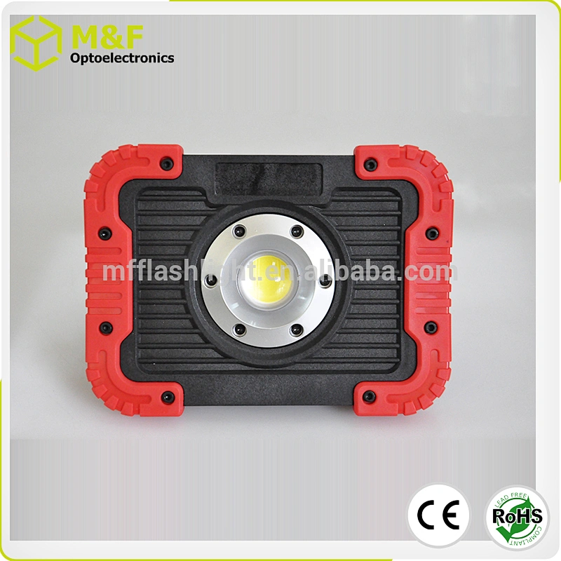 6000K 10W COB LED Rechargeable Job Site Light with Stand Ningbo Work Light Torch 750Lumens for Car Truck