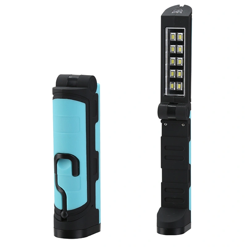 Battery Folding Flashlight Multifunction Work Light Magnet Foldable Flash Torch Emergency Lighting