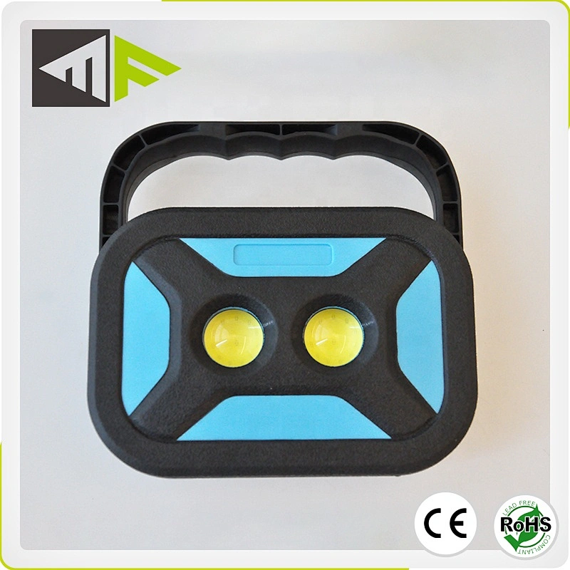 Small Size 10Watt Twin COB LED Temporary Work Light Recharge Area Flood Lights with Magnet