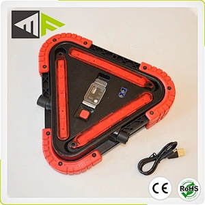 Heavy Duty 20W Work Light Emergency Triangular Inspection Work Light Detachable Red Strobe Light