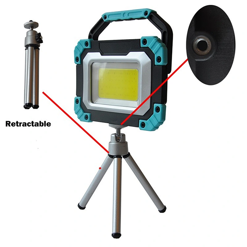 1000 Lumens  Battery LED Working Light Tripod Work Light Standing Work Lights with Red Emergency Lights