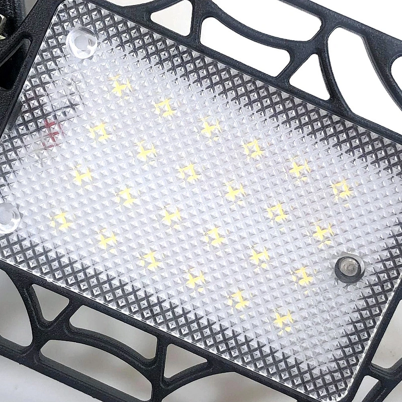 ETL LISTED 6000 Lumens LED Garage Light Deformable E26 base socket led light with 3 adjustable panels 60W