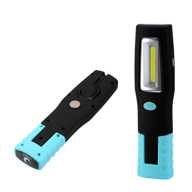 Dual LED Rubber Inspection Work Light USB Working Inspection Light Torch Rotating Stand Magnet