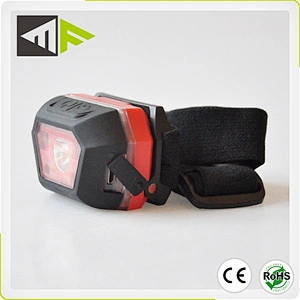 Small IPX6 Waterproof Rubberized LED USB Motion Sensor Light Headlight with Red Light