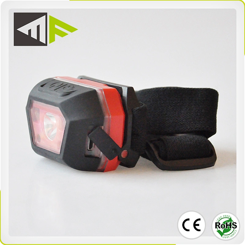 Small IPX6 Waterproof Rubberized LED USB Motion Sensor Light Headlight with Red Light