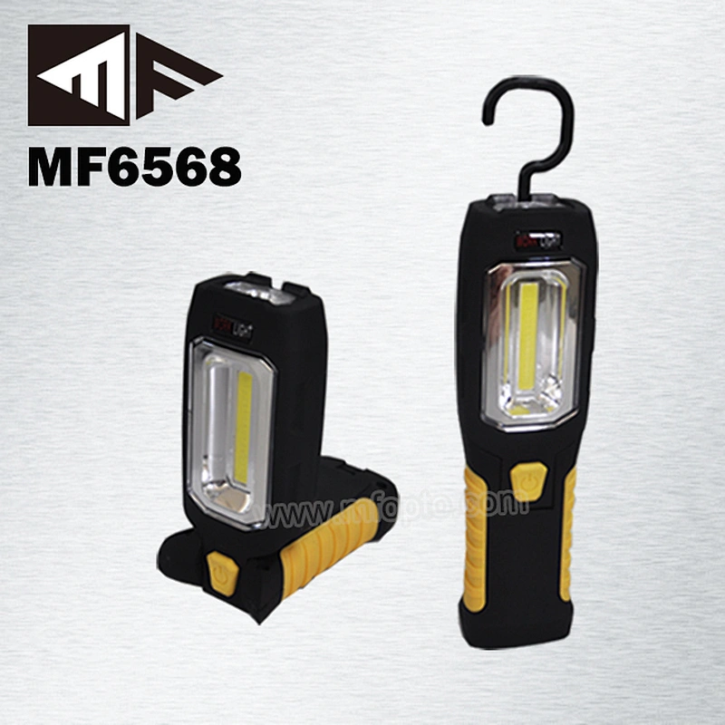 3W 200lm Battery COB Hand-held Working Light Ningbo LED Work Light Magnet Stand and Swivel Hook