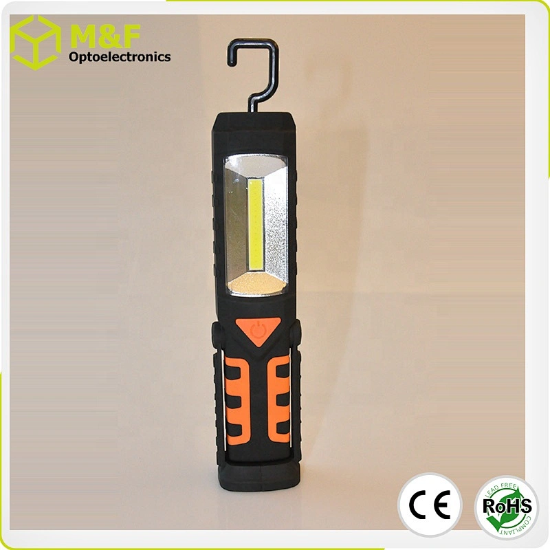 Mechanic COB Led Work Light Magnet Inspection Hand Tool Rechargeable With Triangle Red Flashing LED