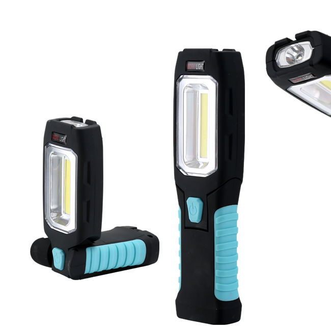3W 200lm Battery COB Hand-held Working Light Ningbo LED Work Light Magnet Stand and Swivel Hook