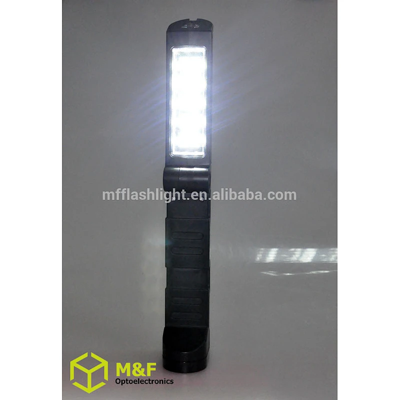 Battery Folding Flashlight Multifunction Work Light Magnet Foldable Flash Torch Emergency Lighting