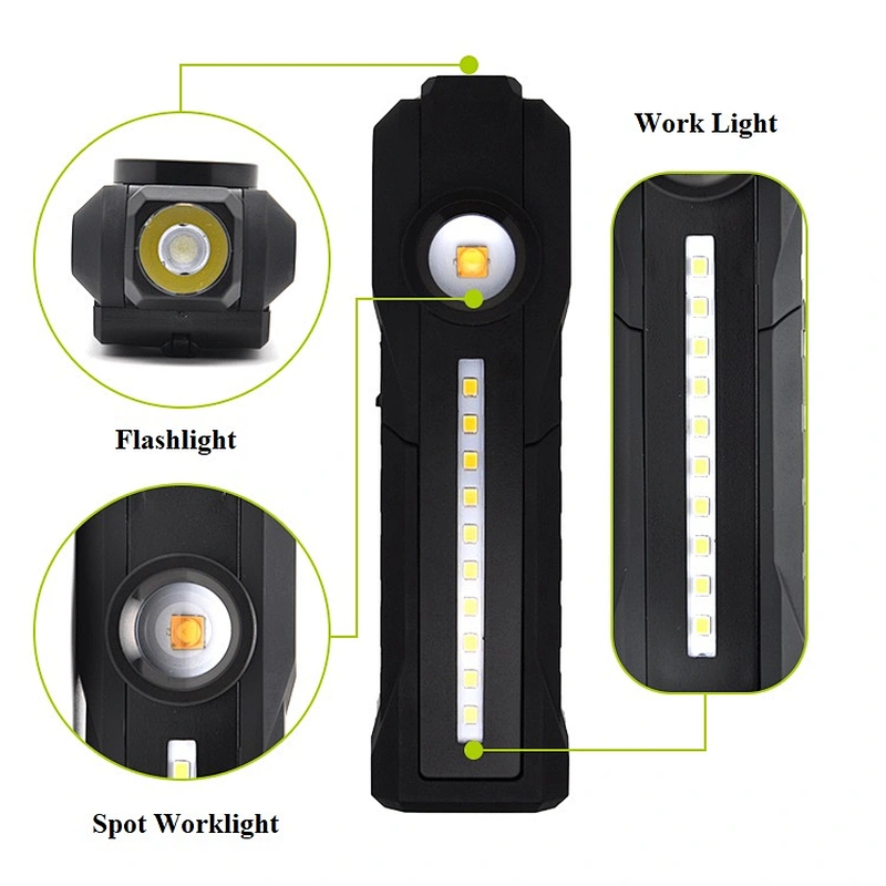 4000K Warm White High CRI Detailing Inspection Light Torch Rechargeable Color Match Work light with Rotating Magnetic Stand